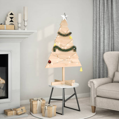 vidaXL Wooden Christmas Tree for Decoration 110 cm Solid Wood - Brown