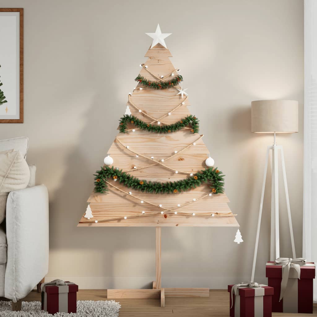 vidaXL Wooden Christmas Tree for Decoration 150 cm Solid Wood - Brown