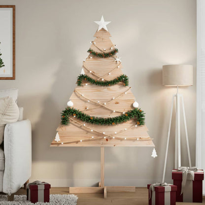 vidaXL Wooden Christmas Tree for Decoration 150 cm Solid Wood - Brown