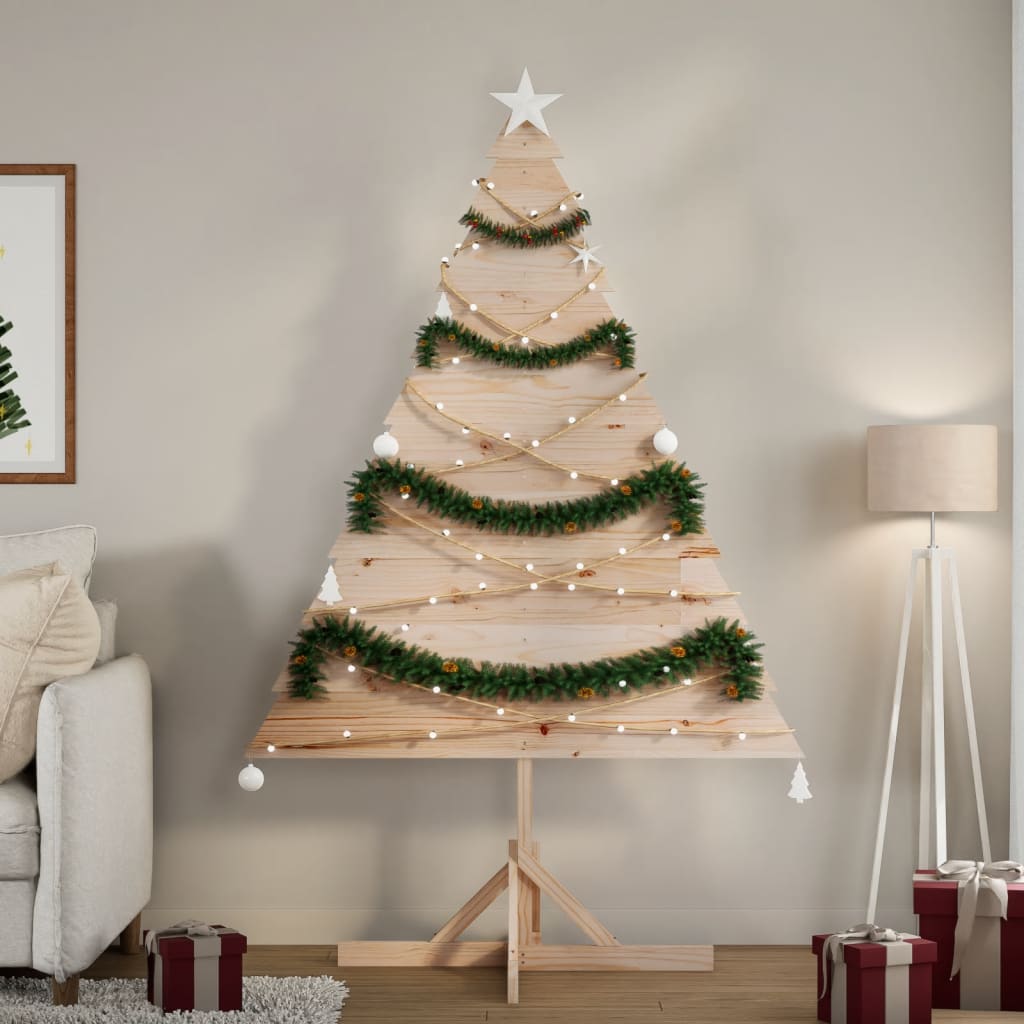 vidaXL Wooden Christmas Tree for Decoration 180 cm Solid Wood - Brown