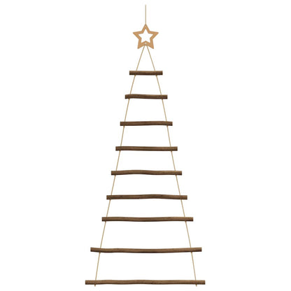 vidaXL Hanging Christmas Trees with Top Stars 2 pcs 55x120 cm Natural Branch