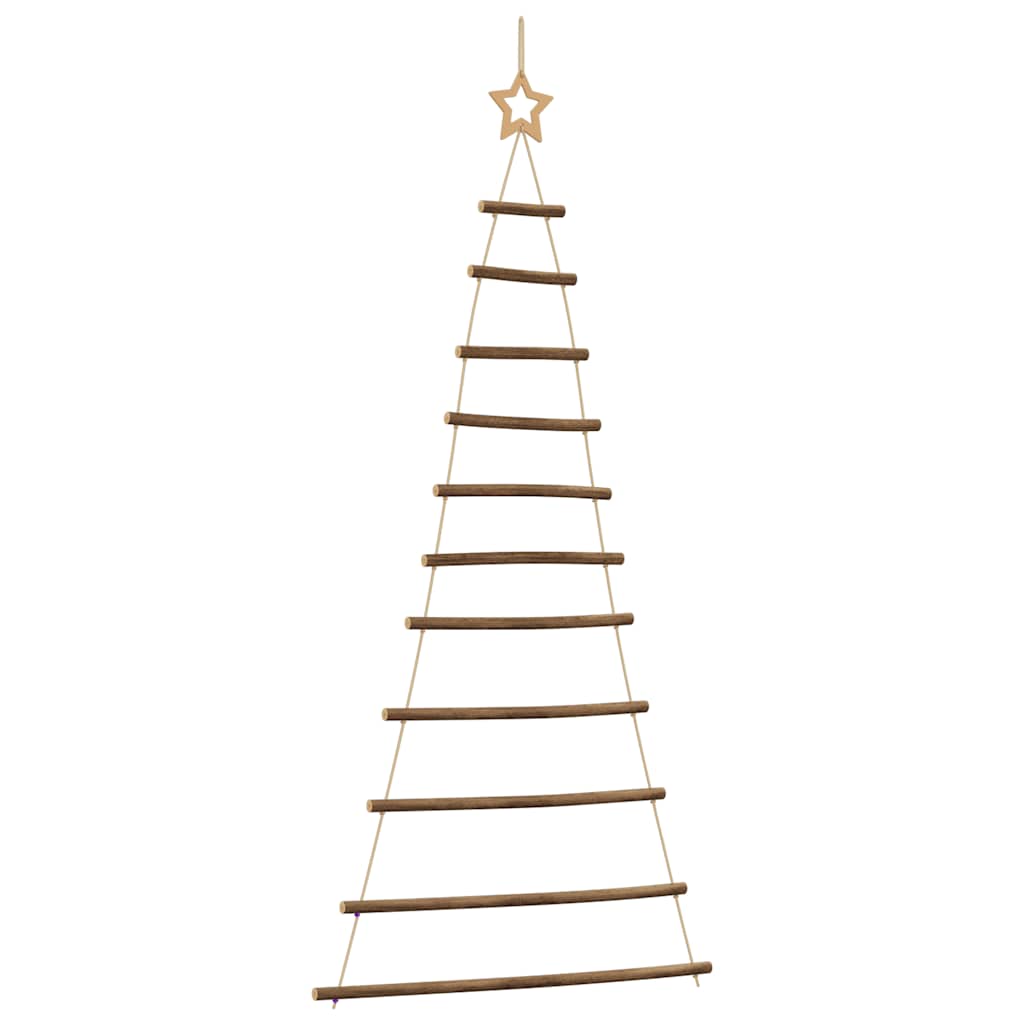 vidaXL Hanging Christmas Tree with Top Star 74x150 cm Natural Branch