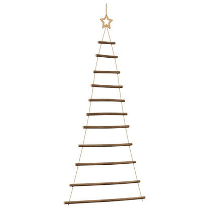 vidaXL Hanging Christmas Tree with Top Star 74x150 cm Natural Branch