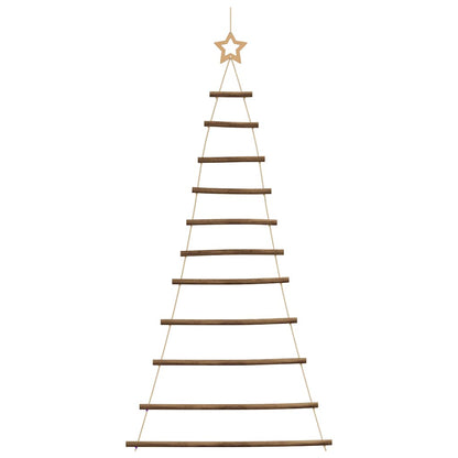 vidaXL Hanging Christmas Tree with Top Star 74x150 cm Natural Branch