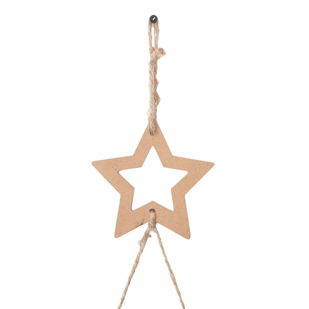 vidaXL Hanging Christmas Tree with Top Star 74x150 cm Natural Branch