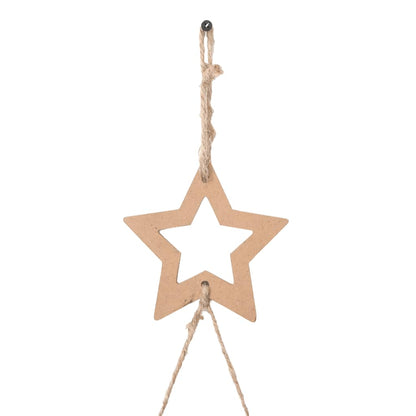 vidaXL Hanging Christmas Tree with Top Star 74x150 cm Natural Branch