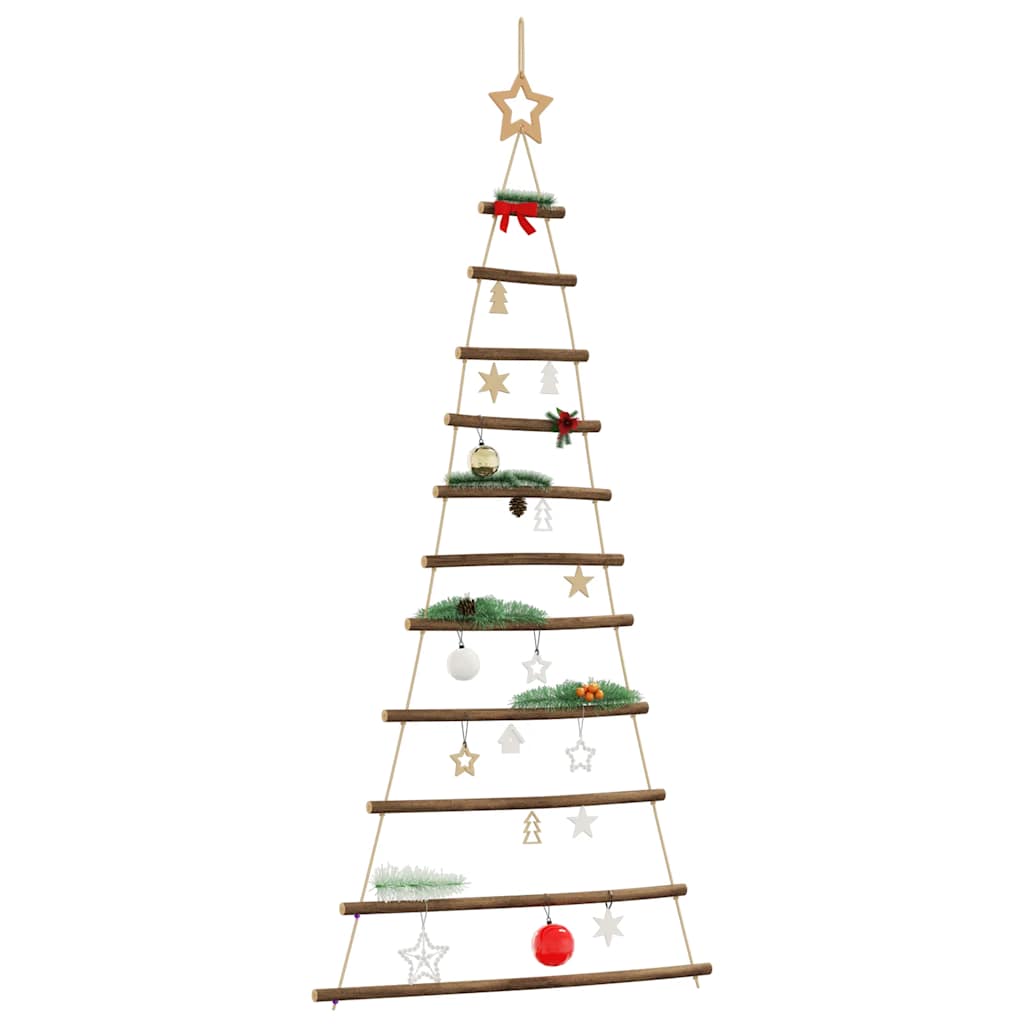 vidaXL Hanging Christmas Tree with Top Star 74x150 cm Natural Branch