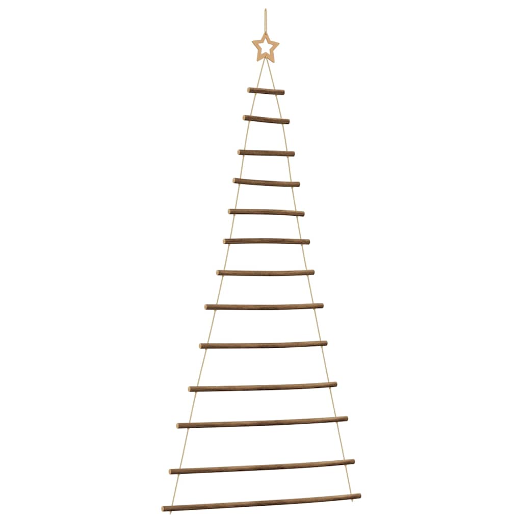 vidaXL Hanging Christmas Tree with Top Star 86x180 cm Natural Branch