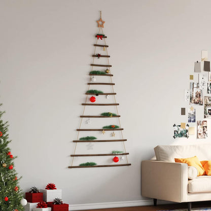 vidaXL Hanging Christmas Tree with Top Star 86x180 cm Natural Branch