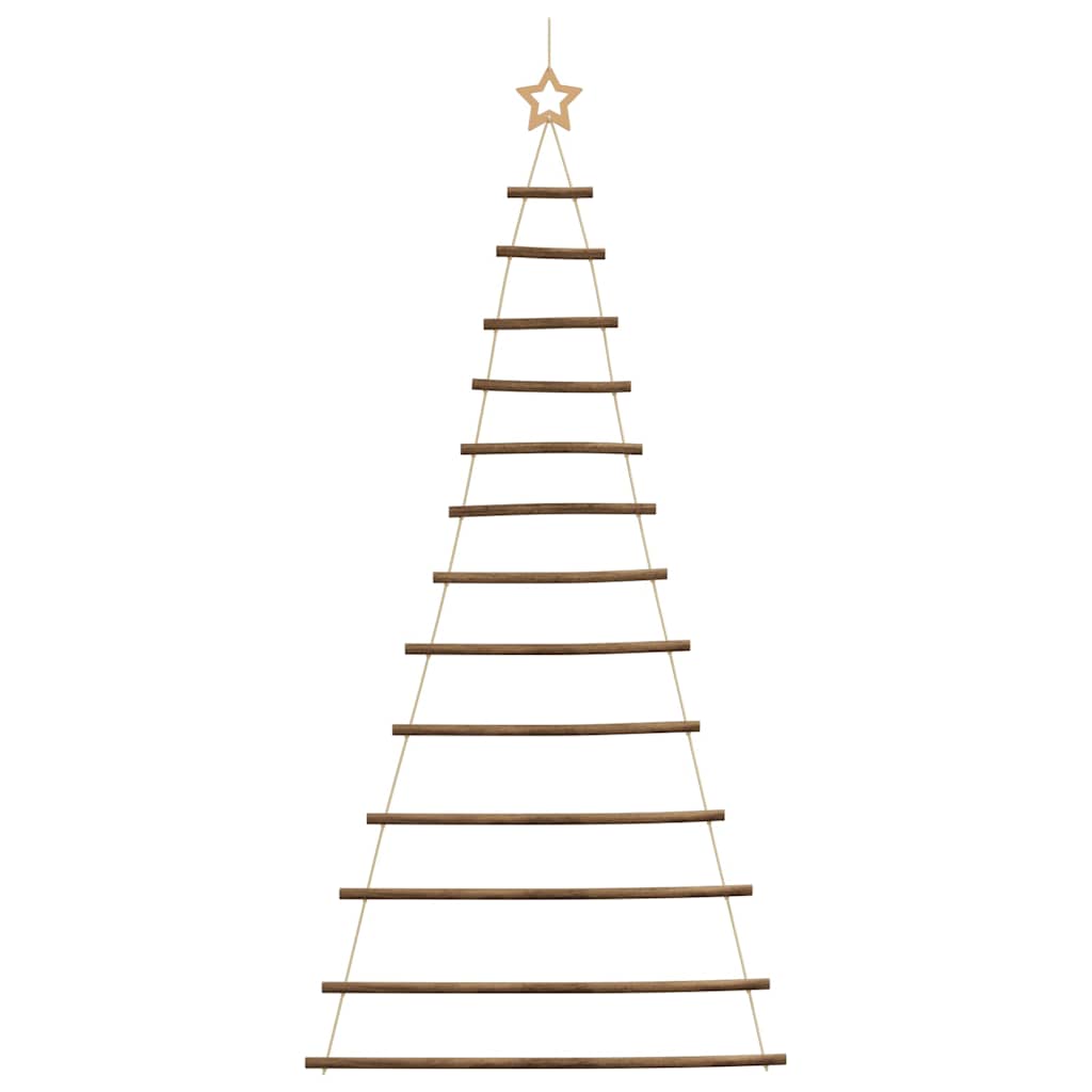 vidaXL Hanging Christmas Tree with Top Star 86x180 cm Natural Branch