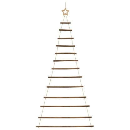 vidaXL Hanging Christmas Tree with Top Star 86x180 cm Natural Branch