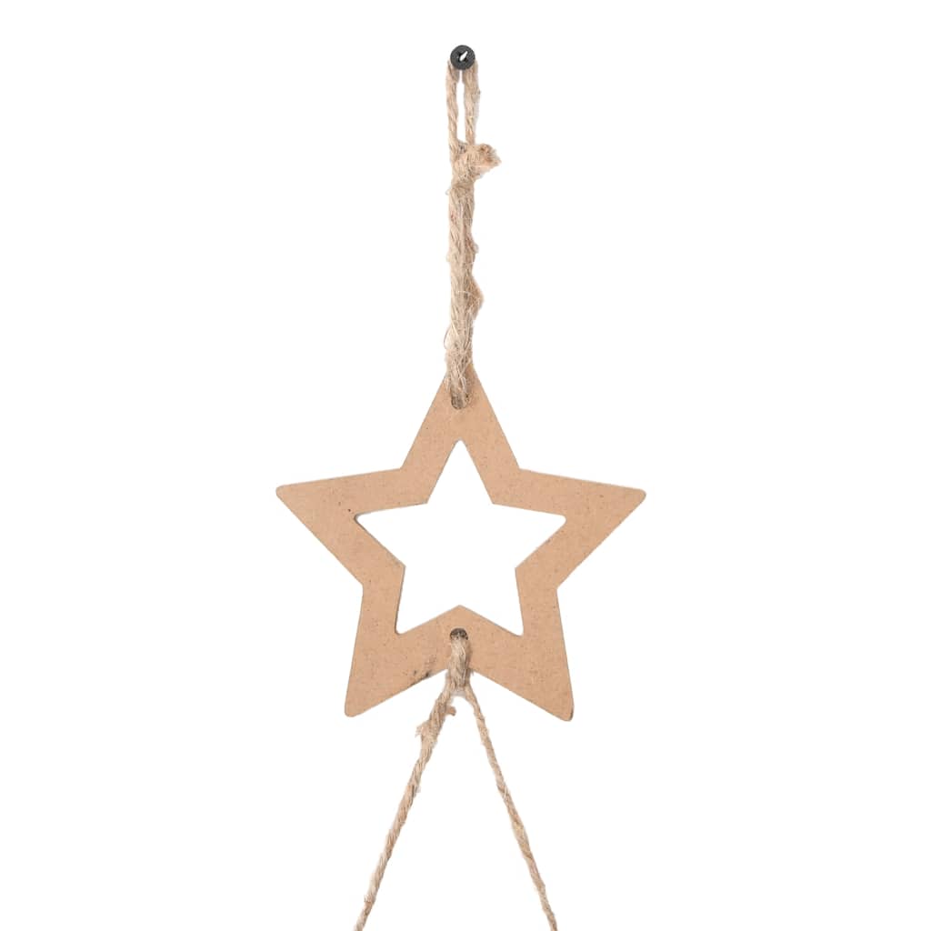 vidaXL Hanging Christmas Tree with Top Star 86x180 cm Natural Branch