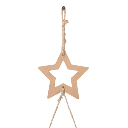 vidaXL Hanging Christmas Tree with Top Star 86x180 cm Natural Branch