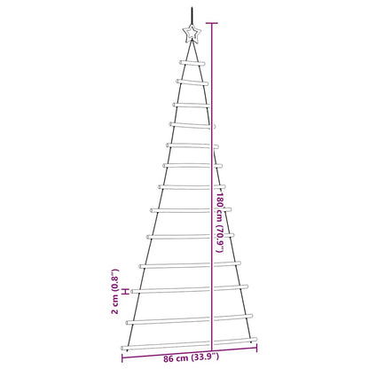 vidaXL Hanging Christmas Tree with Top Star 86x180 cm Natural Branch