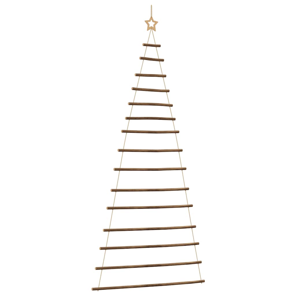 vidaXL Hanging Christmas Tree with Top Star 100x210 cm Natural Branch