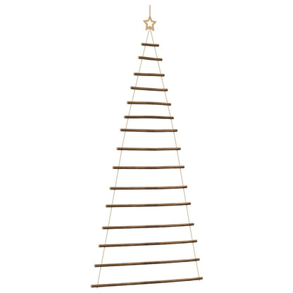 vidaXL Hanging Christmas Tree with Top Star 100x210 cm Natural Branch