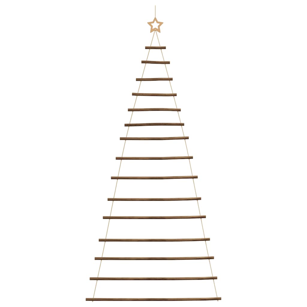 vidaXL Hanging Christmas Tree with Top Star 100x210 cm Natural Branch