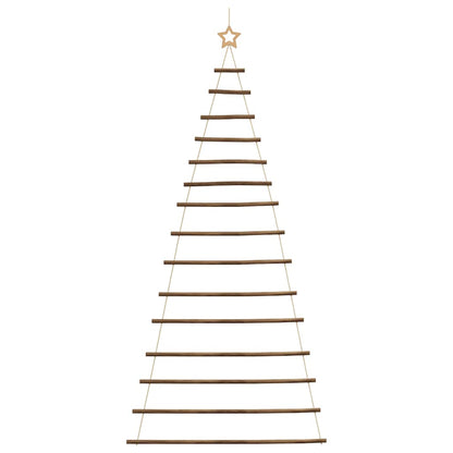vidaXL Hanging Christmas Tree with Top Star 100x210 cm Natural Branch