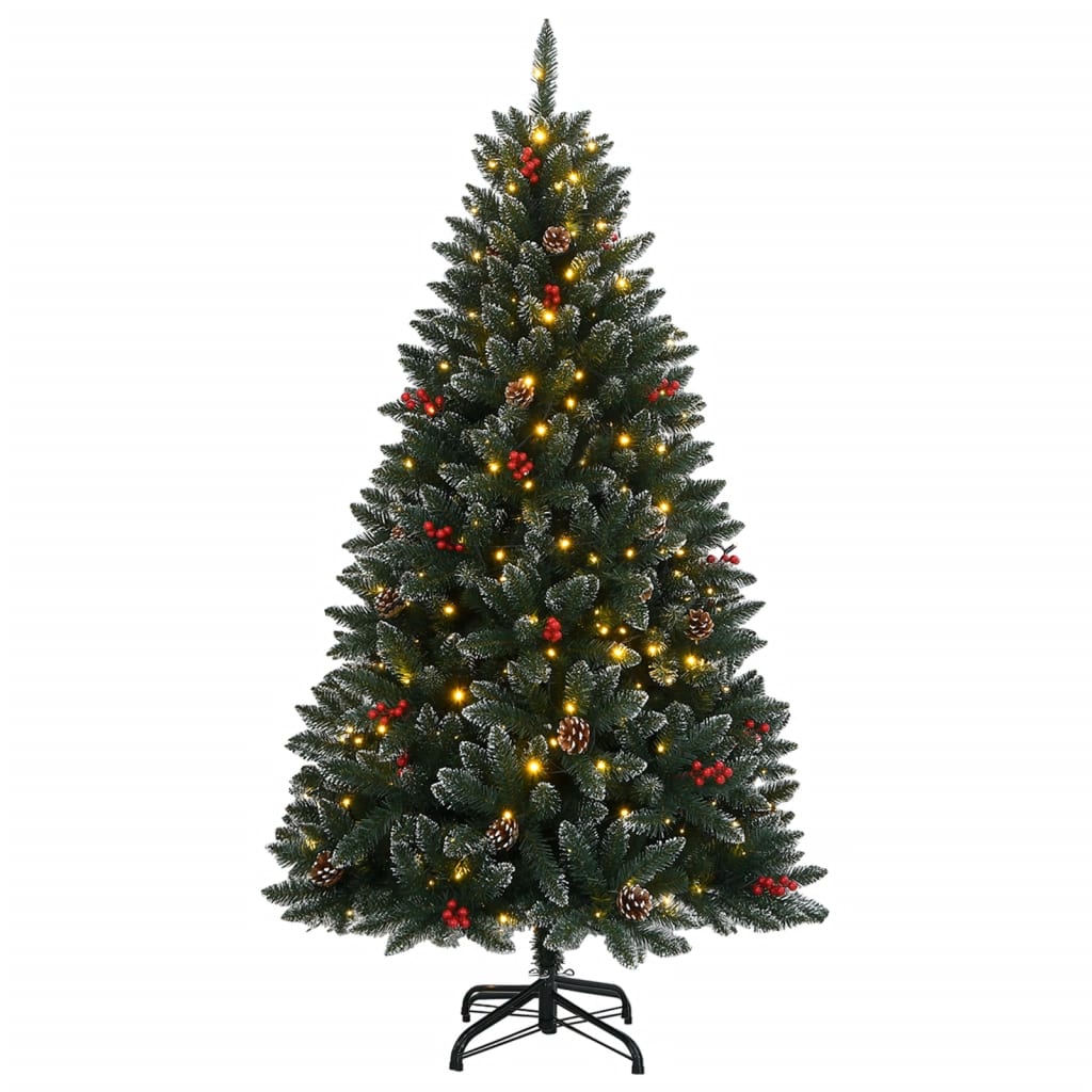 vidaXL Artificial Christmas Tree 150 LEDs 150 cm - Green - 35724