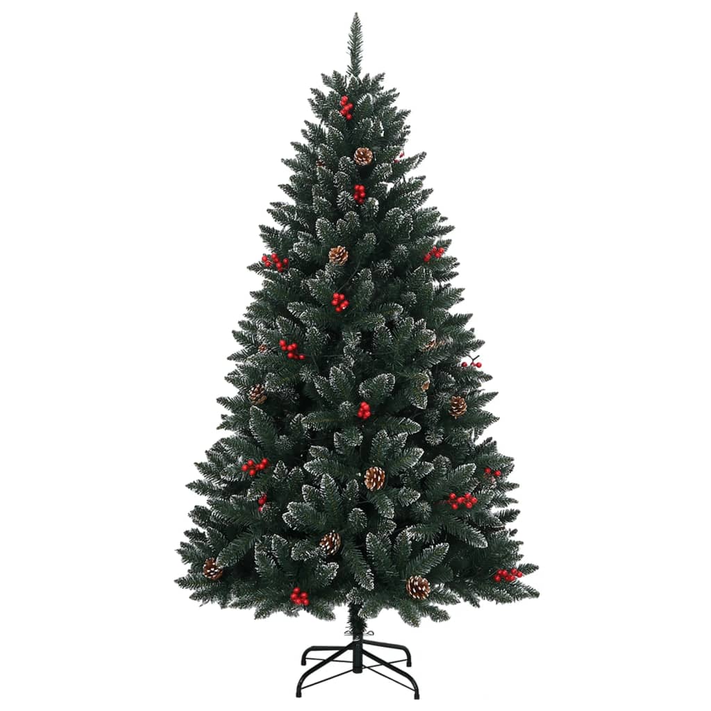 vidaXL Artificial Christmas Tree 300 LEDs 210 cm - Green - 35738