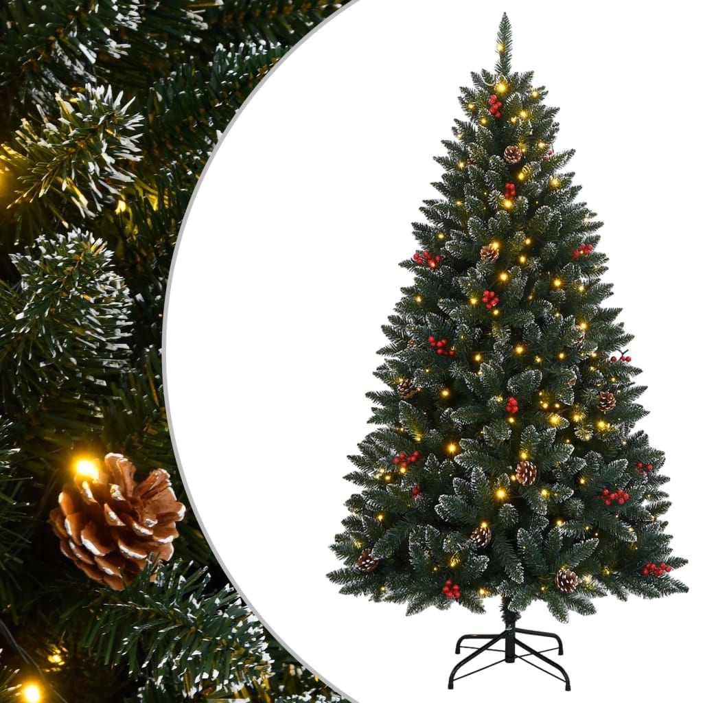vidaXL Artificial Christmas Tree 300 LEDs 240 cm - Green - 35739