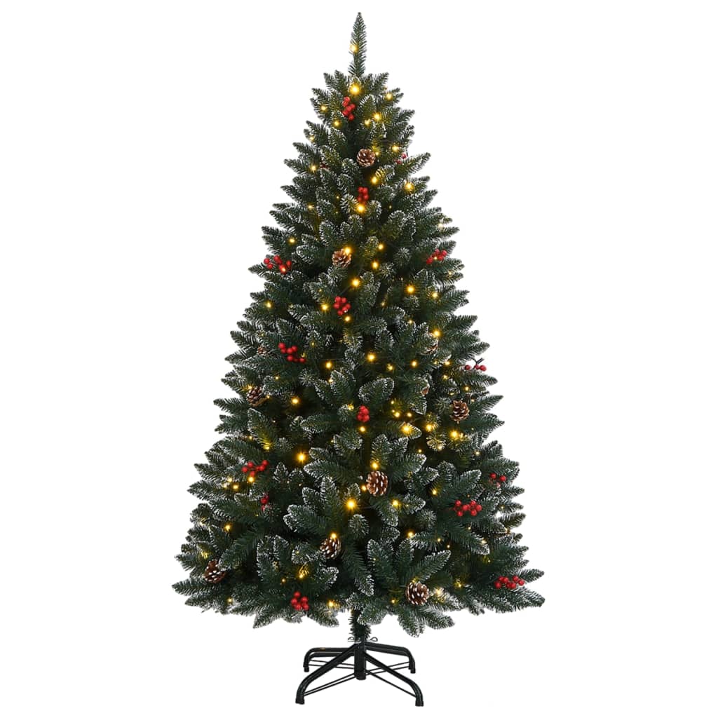 vidaXL Artificial Christmas Tree 300 LEDs 240 cm - Green - 35739