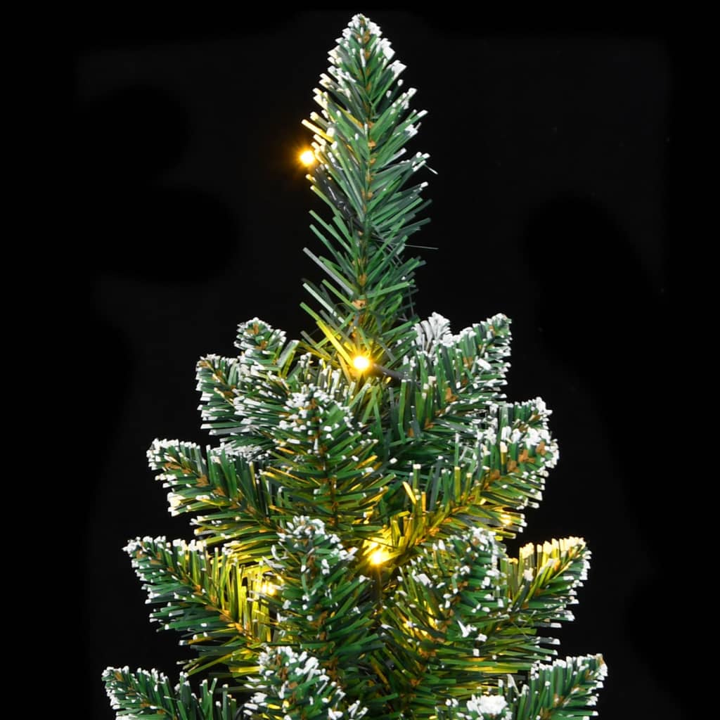 vidaXL Artificial Slim Christmas Tree 150 LEDs 120 cm - Green