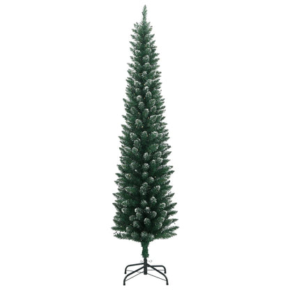 vidaXL Artificial Slim Christmas Tree 150 LEDs 150 cm - Green