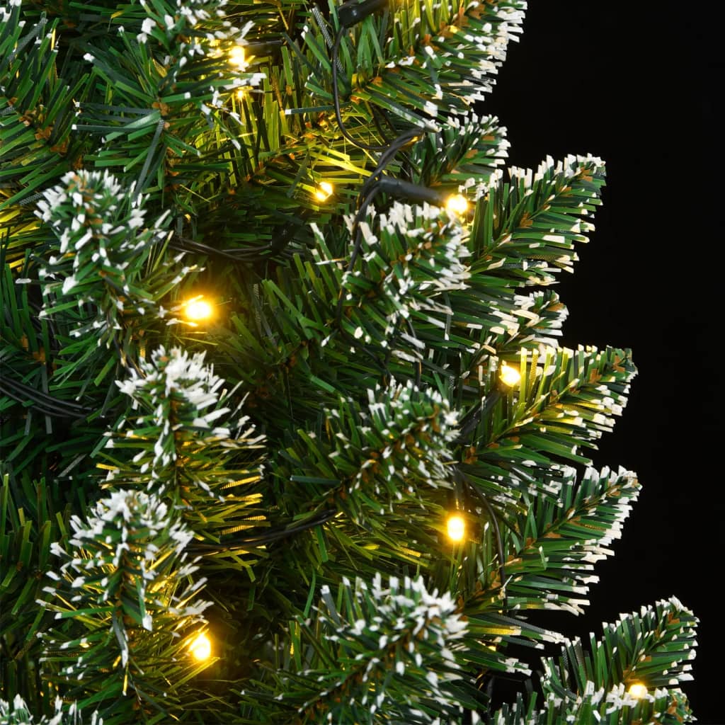vidaXL Artificial Slim Christmas Tree 150 LEDs 150 cm - Green