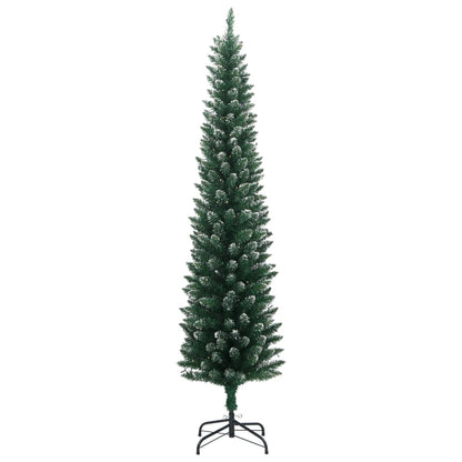 vidaXL Artificial Slim Christmas Tree 300 LEDs 240 cm - Green