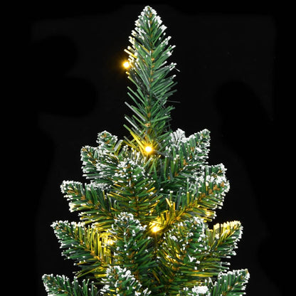 vidaXL Artificial Slim Christmas Tree 300 LEDs 240 cm - Green