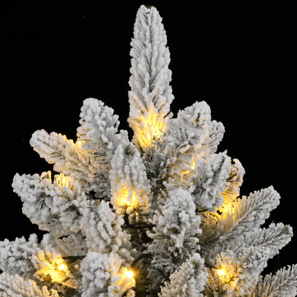 vidaXL Artificial Christmas Tree 150 LEDs and Flocked Snow 150 cm - Green
