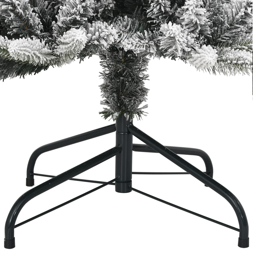 vidaXL Artificial Christmas Tree 300 LEDs and Flocked Snow 180 cm - Green