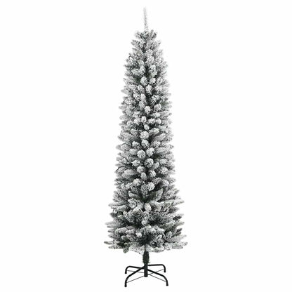 vidaXL Artificial Christmas Tree 150 LEDs and Flocked Snow 120 cm - Green - 35816