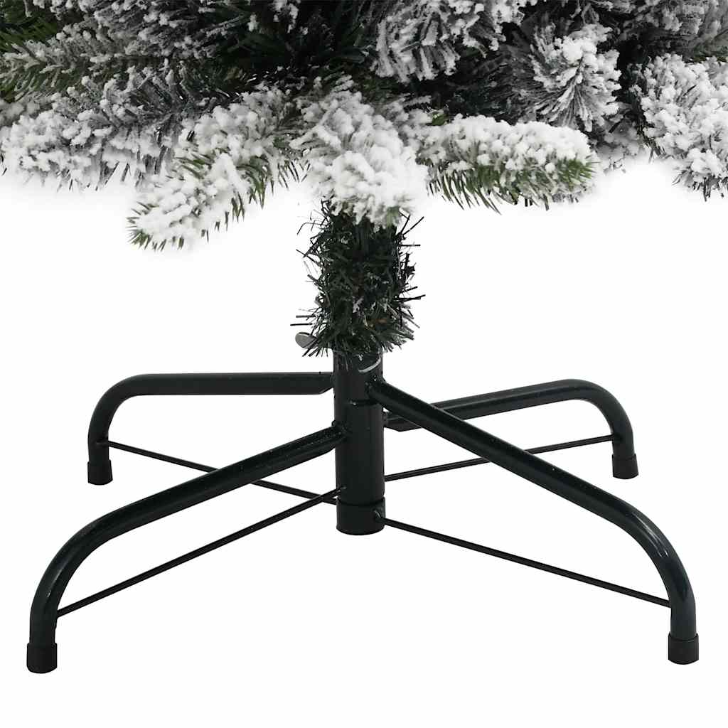 vidaXL Artificial Christmas Tree 150 LEDs and Flocked Snow 120 cm - Green - 35816