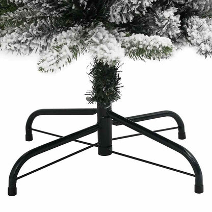 vidaXL Artificial Christmas Tree 150 LEDs and Flocked Snow 120 cm - Green - 35816