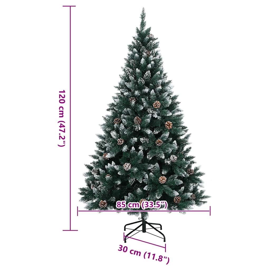 vidaXL Artificial Christmas Tree 150 LEDs 120 cm - Green
