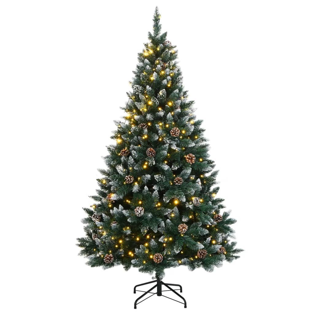 vidaXL Artificial Christmas Tree 150 LEDs 150 cm - Green - 35831