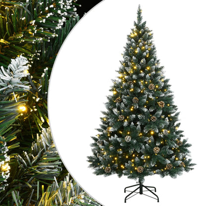 vidaXL Artificial Christmas Tree 300 LEDs 210 cm - Green - 35835