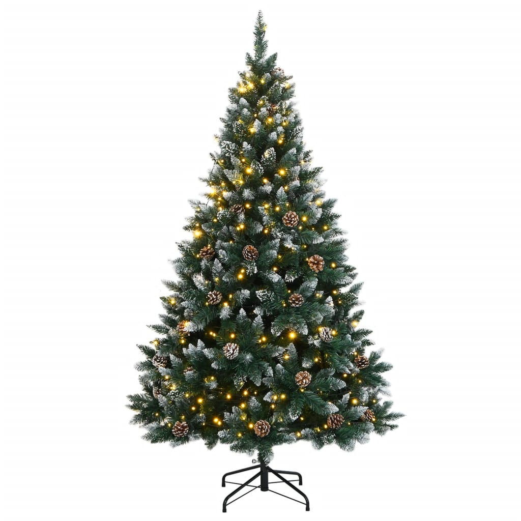 vidaXL Artificial Christmas Tree 300 LEDs 210 cm - Green - 35835