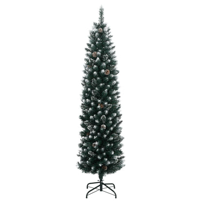 vidaXL Artificial Slim Christmas Tree 150 LEDs 120 cm - Green - 35838