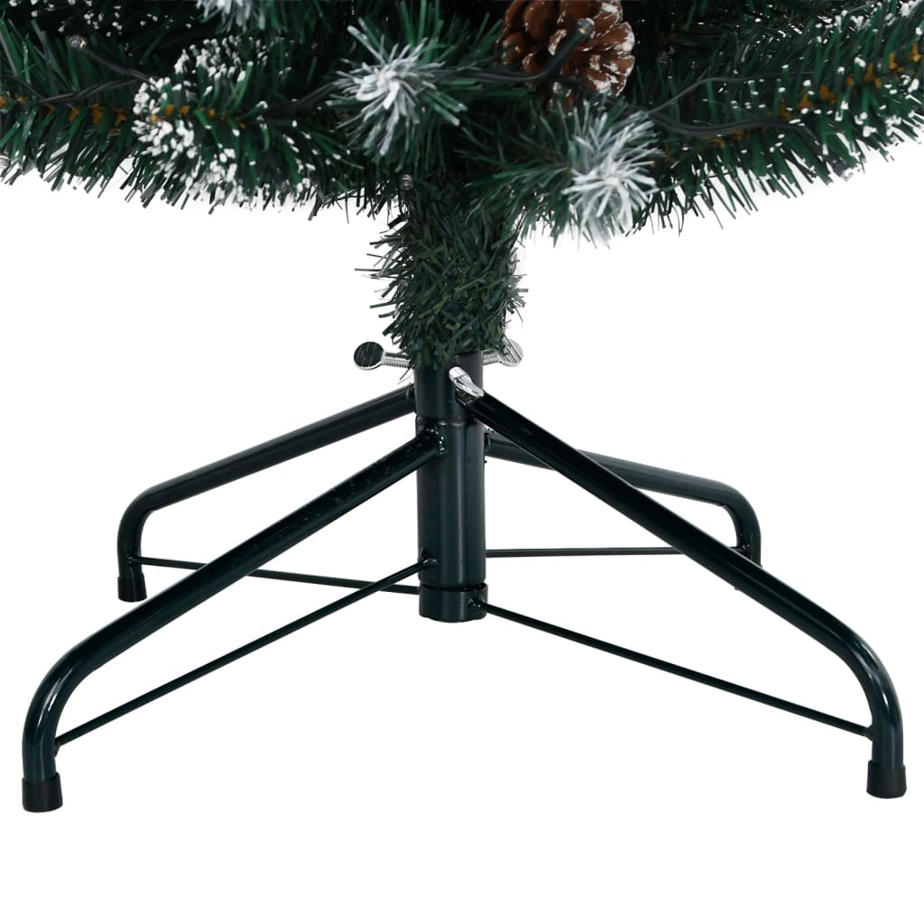 vidaXL Artificial Slim Christmas Tree 300 LEDs 240 cm - Green - 35852