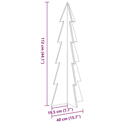 vidaXL Wooden Christmas Tree for Decoration White 112 cm Solid Wood Pine