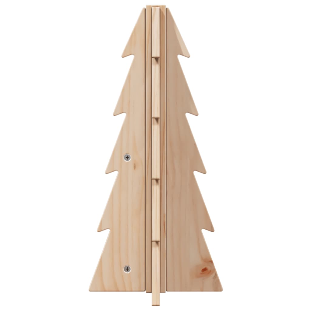 vidaXL Wooden Christmas Tree for Decoration 49 cm Solid Wood Pine - Brown