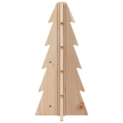 vidaXL Wooden Christmas Tree for Decoration 49 cm Solid Wood Pine - Brown