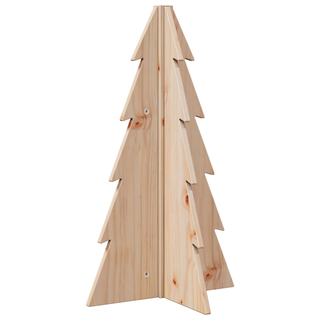 vidaXL Wooden Christmas Tree for Decoration 69.5 cm Solid Wood Pine - Brown