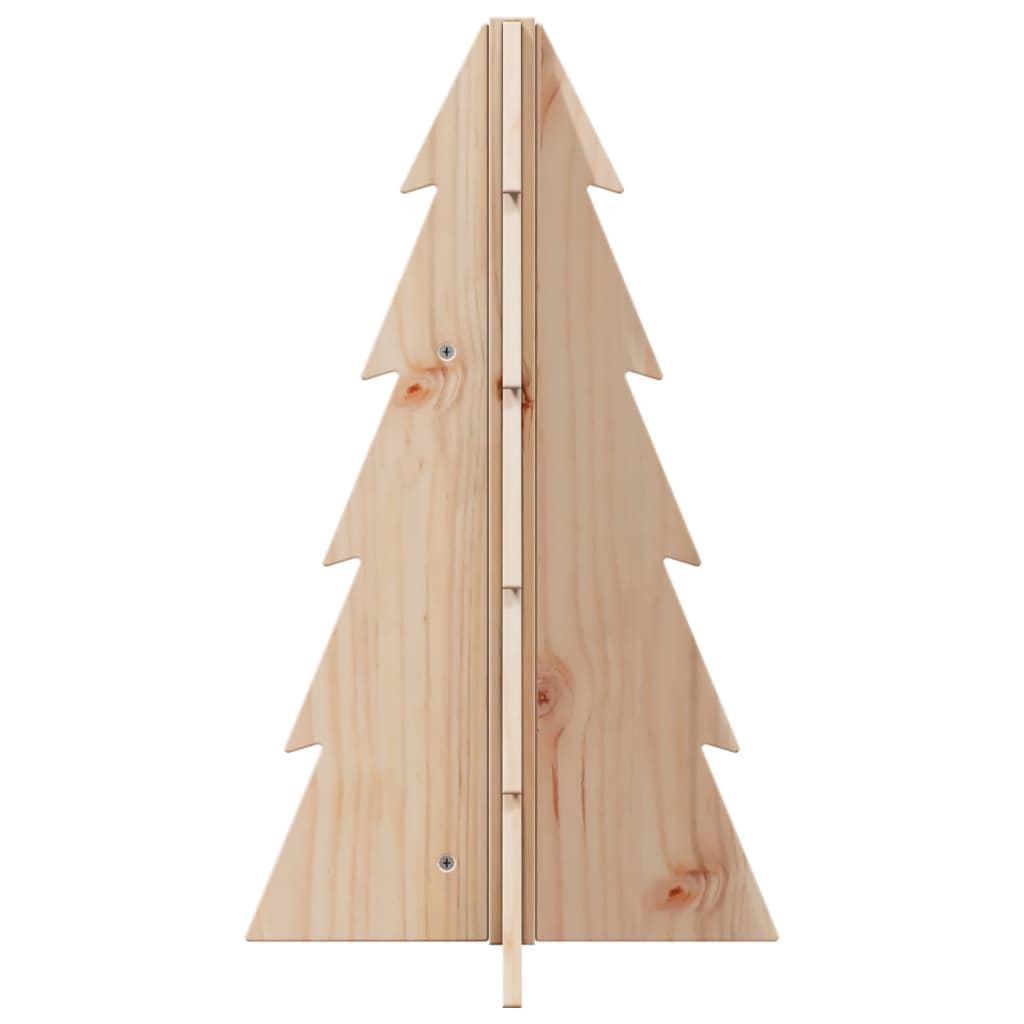 vidaXL Wooden Christmas Tree for Decoration 69.5 cm Solid Wood Pine - Brown