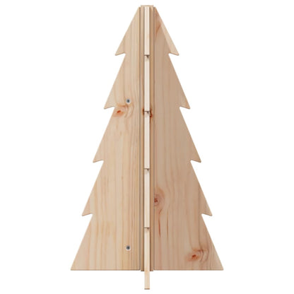 vidaXL Wooden Christmas Tree for Decoration 69.5 cm Solid Wood Pine - Brown