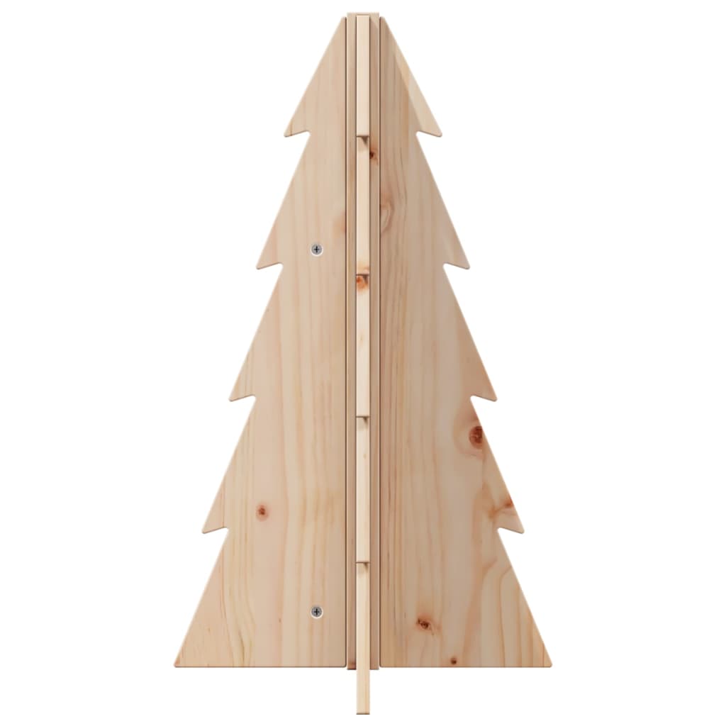 vidaXL Wooden Christmas Tree for Decoration 69.5 cm Solid Wood Pine - Brown
