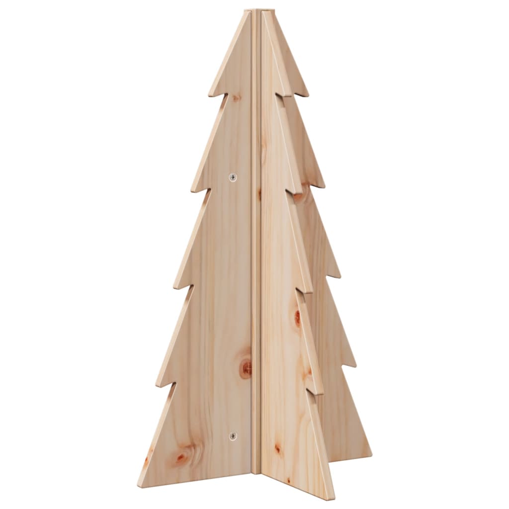 vidaXL Wooden Christmas Tree for Decoration 69.5 cm Solid Wood Pine - Brown
